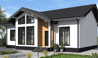 Проекты одноэтажных домов с гостиной от UpHouse в Старой Руссе - от 309870 рублей